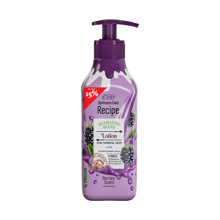 Eva Recipe Hydrating Blend Lotion For Normal Skin - Berries Scent 370 Ml ( Special Offer 15 % )